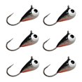 thumbnail image 1 of Reaction Tackle Tungsten Ice Jigs - 5mm - Black/White Glow, 1 of 9