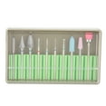 thumbnail image 1 of Accesorio para máquina de pedicura, 10 piezas, taladro eléctrico para uñas, herramienta de pulido, juego de brocas para uñas, integración perfecta, 1 of 8