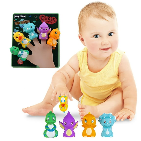 ABPWLY Toys Soft Rubber Dinosaur Hand Puppet Toy Educational Finger Doll Preschool Kid Comfort Toy for Interactive Play Learning Outdoor Toys