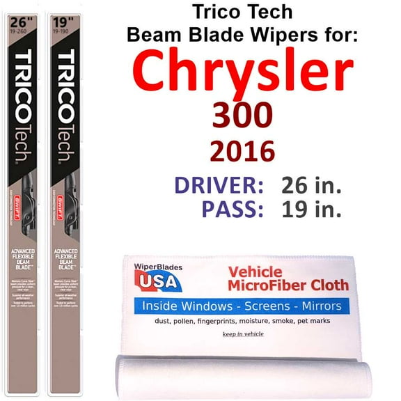 2016 Chrysler 300 Beam Blade Wipers (Set of 2)
