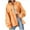 Orange, variant on Elainilye Fashion Fall Coats for Women Jean Jacket Frayed Washed Button Denim Jacket With Pockets,Purple
