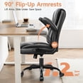 thumbnail image 5 of COOLHUT Office Executive Chair High Back Adjustable Managerial Home Desk Chair, Office Computer Chair with Lumber Support, Swivel PU Leather Chair for Home Office, Black, 5 of 8
