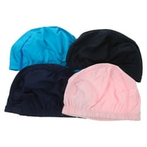 HAKIDZEL Childs Swimming Cap Nylon 4Pcs 7.9x4.7in