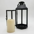 thumbnail image 7 of LumaBase Metal Lantern with Battery Operated Candle - Black Hexagon, 7 of 7