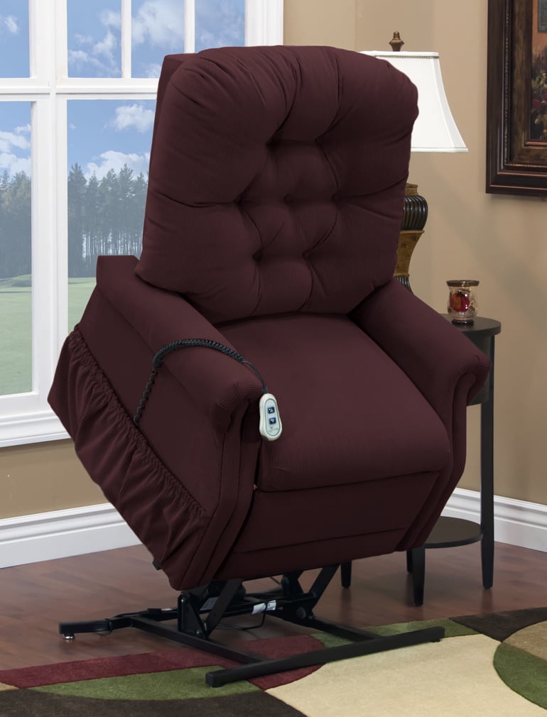 Med Lift 1555P Small Scale Lift Chair Berry (curbside delivery