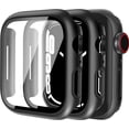 thumbnail image 1 of IBAOLEA 2 Pack Hard PC Case Compatible with IBAOLEA Watch Series 7 41mm with Tempered Glass Screen Protector, Full Coverage, Touch Sensitive, Ultra-Thin HD Bumper Protective Cover - Black Black 41mm, 1 of 6