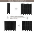 thumbnail image 7 of Dovelina 6 Panel Room Divider, 5.6Ft, Freestanding Louvered Folding Privacy Screen, Black, 7 of 7