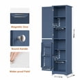 thumbnail image 3 of Hiphuta 71" Tall Narrow Bathroom Storage Cabinet, Slim Bathroom Storage Tower with Adjustable Shelves & Door Shelves, Narrow Cabinet with Doors for Small Spaces, Blue, 3 of 7