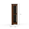 thumbnail image 5 of Furniture of America Hammal 5-Shelf Corner Curio Cabinet, Walnut, 5 of 5