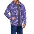 thumbnail image 2 of Kdxio colorful Skull flower leaf Print Men Hoodies Casual Hoodies for Men with Zip Pockets Full Zip Long Sleeve Sweatshirt Sports Hooded Jacket-X-Large, 2 of 5