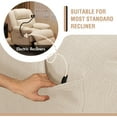 thumbnail image 4 of PrimeBeau High-Stretch Jacquard Recliner Chair Cover Washable Non-Slip Electric Lift Recliner Chair Cover Pet Elder Friendly Furniture Protector with Pockets Ivory, 4 of 8