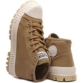thumbnail image 4 of Palladium Pallashock Mid OG Unisex Vegan Lace Up Platform Sneakers In Olive Size 7, 4 of 6