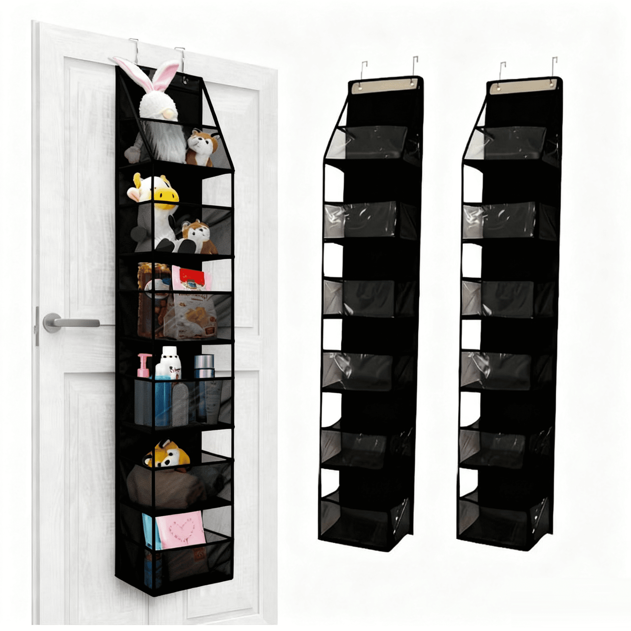 TIOYOTY Over The Door Shoe Organizer - 2 Pack, Large Deep Pockets, Hanging Rack For Closet & Dorm