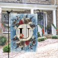 thumbnail image 4 of Monogram Letter U Winter Small Garden Flag Burlap Family Last Name Initial Yard Flag 12.5 x 18 Inch Snow Red Birds Floral Garden Flag Vertical Holiday Outdoor Farmhouse Decoration, 4 of 6