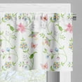 thumbnail image 3 of Ambesonne Flower Valance Pack of 2, Blossoms and Butterflies, 42"X12", Sky Blue Pink Green, 3 of 5