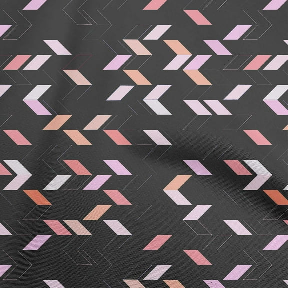 oneOone Viscose Chiffon Black Fabric Geometric Quilting Supplies Print Sewing Fabric By The Yard 42 Inch Wide-BC