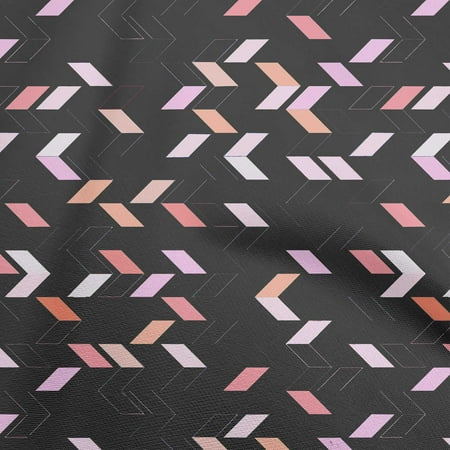 oneOone Polyester Spandex Black Fabric Geometric Quilting Supplies Print Sewing Fabric By The Yard 56 Inch Wide-WQ