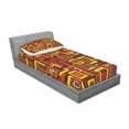 thumbnail image 3 of Abstract Bedding Set with Sheet & Covers, Colorful Trippy Square Shaped Geometric Retro Textured Modern Graphic, Printed Bedroom Decor 2 Shams, 4 Sizes, Multicolor, by Ambesonne, 3 of 3
