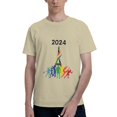 thumbnail image 1 of 2024 Paris Sports Games Fashion Men'S Basic Short Sleeve T-Shirt Natural Xx-Large, 1 of 5