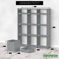 thumbnail image 3 of NEATERIZE 12 Cube Organizer | Set of Storage Cubes Included | DIY Closet Organizer Bins | Cube Organizers and Storage Shelves Unit | Closet Organizer for Bedroom, Playroom, Livingroom, Office (Grey), 3 of 8