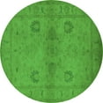 thumbnail image 1 of Ahgly Company Indoor Round Oriental Green Industrial Area Rugs, 4' Round, 1 of 4