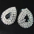 thumbnail image 3 of Opvise Women Lady Rhinestone Collar Rhinestone Statement Bib Necklace Earrings Set, 3 of 4