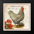 thumbnail image 2 of Babbitt, Gwendolyn 20x20 Black Modern Framed Museum Art Print Titled - Geraniums and Rooster, 2 of 5