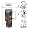 thumbnail image 3 of 30oz Holiday Tumbler with Lid and Straw, Red Snowflakes Stainless Steel Insulated Cup Gifts for Women Men, 3 of 5