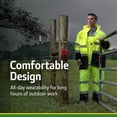 thumbnail image 6 of John Deere Hi-Visibility 3-Piece Rain Suit, ANSI Class 3 Rain Gear for Men and Women, XL, 6 of 9