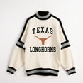 thumbnail image 5 of Women's Gameday Couture White Texas Longhorns Oversized Vivid Turtleneck Sweatshirt, 5 of 5