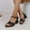 #0145-Black, variant on Women's Glitter Block Heel Sandals, Sequined Open Toe High Heels with Adjustable Ankle Strap, Sparkly Chunky Heel Dressy Summer Shoes, Versatile Design for Party Wedding Evening Gift