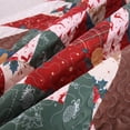 thumbnail image 4 of 3 Pcs Patchwork Christmas Tree Quilt Set – Reversible Holiday Bedspread BY218, 4 of 11
