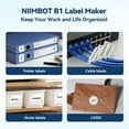 thumbnail image 4 of NIIMBOT B1 Bluetooth Thermal Label Maker | 2-Inch Wide Waterproof Labels | 3 Rolls Included | Multi-Scenario Portable Printer for Home/Office/Business (Compatible with Phone/Computer), 4 of 11