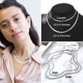 thumbnail image 6 of Silvora Silver Layered Chain Necklaces for Women Minimalist Herringbone Choker Necklace Stainless Steel Flat Snake Chain Jewelry Gifts for Daughter Girlfriend Birthday Christmas, 6 of 7