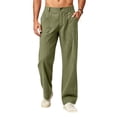 thumbnail image 2 of LONKITO Mens Pants with Pockets Relaxed Fit Cotton Bland Trousers Lightweight Casual Summer Beach Pants, 2 of 8