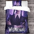 thumbnail image 3 of Wednesday Addams Duvet Cover - Microfiber Bedding Set with Zipper, Wednesday Addams Duvet Cover with Pillowcase Single, 3 of 5