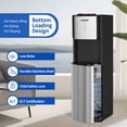 thumbnail image 4 of SOOPYK UV Self Cleaning Bottom Loading Water Cooler Dispenser for 5 Gallon Bottles 3 Temperatures, Child Safety Lock, LED Display with Empty Bottle Alert, Stainless Steel, 4 of 11