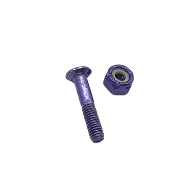 Toystoory Tornillo de monopatín Tornillos de montaje de Longboard de acero inoxidable Pernos Tuercas Reemplazo de hardware de patinaje exterior Azul patinar Púrpura Toystoory OD022035-04