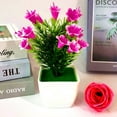 thumbnail image 1 of Artificial Plant Lily Flower Pinecone Potted Plants Home Shop Decoration, 1 of 9