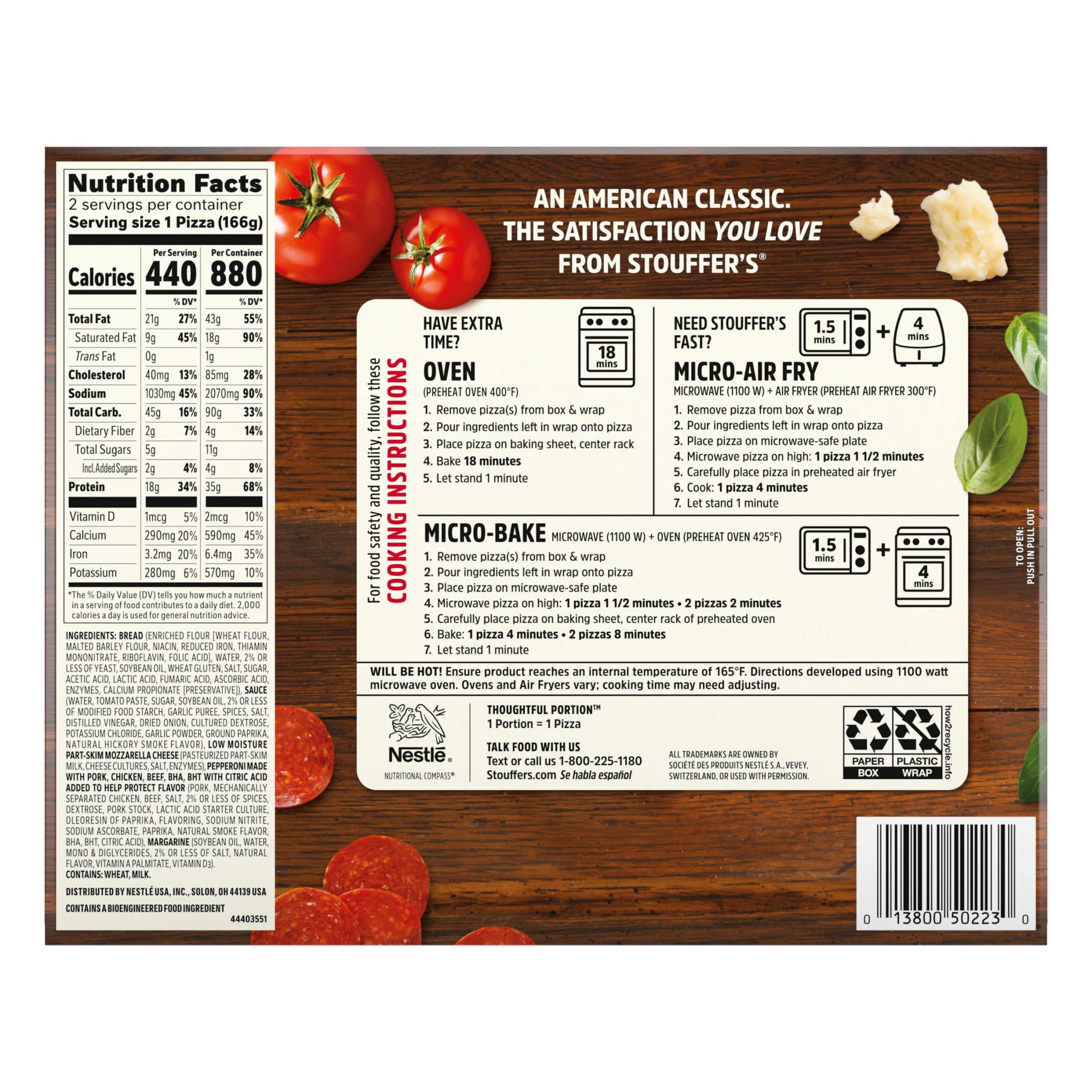 Stouffer's Pepperoni French Bread Pizza, 11.75 oz (Frozen Pizza)