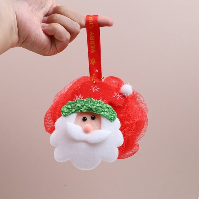 Christmas theme Bath Balls Santa Snowman Elk Bath Flower Gift Set