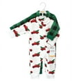 thumbnail image 2 of Hudson Baby Unisex Baby Plush Jumpsuits, Christmas Tree Truck, 6-9 Months, 2 of 4