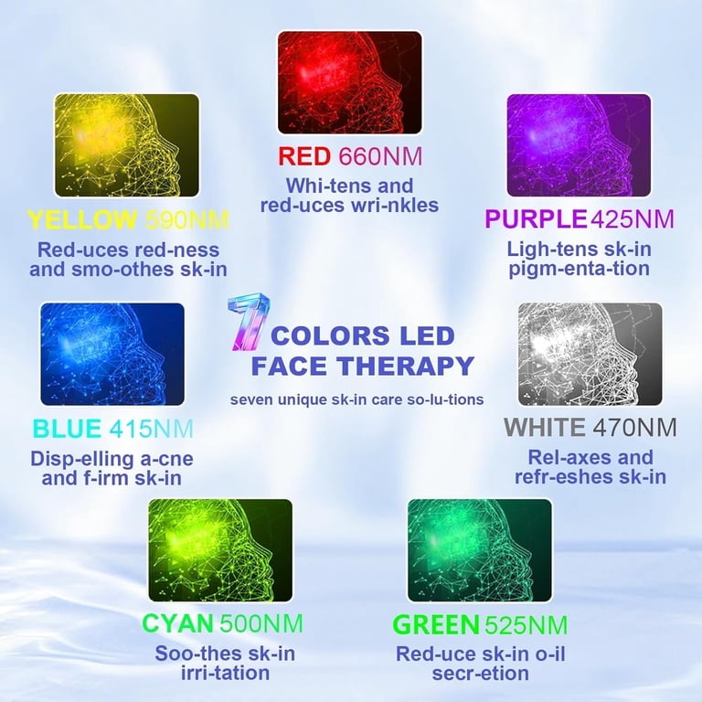 Morfone Red Light Mask for Face, 7-Color LED photo 7