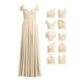 thumbnail image 6 of Afdoent Womens Dresses Elegant Long V Neck Evening Dress Convertible Wrap Way Bridesmaid Gown For Wedding Guest Casual Wear Party Vacation Dress, 6 of 6