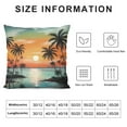 thumbnail image 6 of WERPE Satin Throw Pillow Covers Palm Trees Throw Pillow Covers Modern Tropical Palm Trees Decorative Pillows for Bed Hidden Zipper for Couch Bed Home Decor 2pcs, 6 of 6