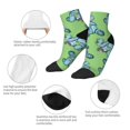thumbnail image 5 of Pofeuu Motorcycle Riding Dinosaur Print 30cm Socks, Adult Running Hiking Socks for Youth and Adult, 5 of 7
