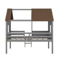 thumbnail image 4 of Bellemave Twin Size House Beds, Wood Low Loft Bed Frames, Loft Montessori Bed for Juniors (Gray +Brown), 4 of 7