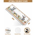 thumbnail image 4 of Black Plaid Bunny Easter Stair Treads for Wooden Steps Indoor Runner Rug Carpet, Spring Floral Eggs Watercolor 7 Pieces Peel and Stick Staircase Step Treads Covers Washable Throw Door Mats, 30"x8", 4 of 6