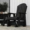 thumbnail image 3 of Wildridge Heritage Single Glider, Black, Outdoor Weather Resistant Poly Patio Furniture, 3 of 4