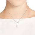 thumbnail image 5 of Refined .925 Sterling Silver Long Teardrop with Cut-Out Pendant Necklace, 5 of 6